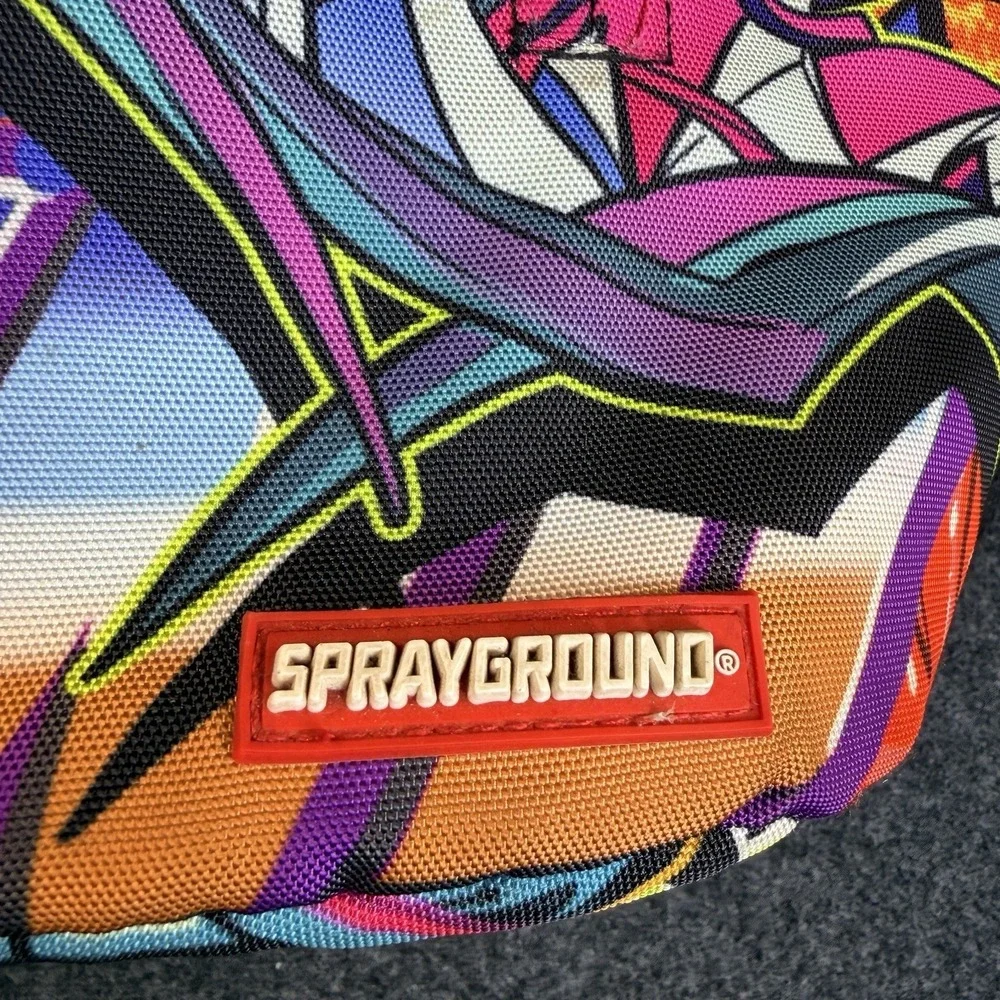 Sprayground Limited Edition Graffiti Shark Backpack Book Bag Authentic